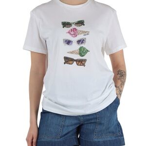Liu Jo White Tee with Sunglasses Print